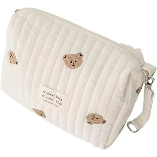 Diaper Bag Organizing Pouches Large Capacity Portable Carry-on Cotton Diaper Bag Organizer for Strollers Baby Girl Boy, Pouch