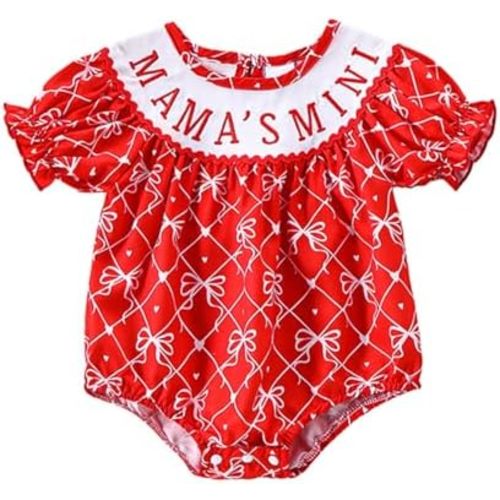 Smocked Baby Girl Clothes Infant Toddler Mama's Mini Cute Plaid Bow Bubble Romper Shirts Newbron Girl Summer Outfit