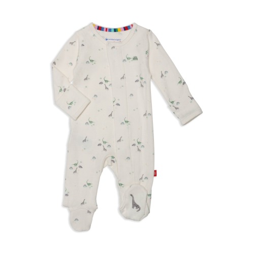 Baby Tiny Diny Organic Cotton Footie, 0-3M, Beige