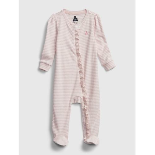 Baby First Favorite Stripe One-Piece in pink heather stripe, size: 0-3 M