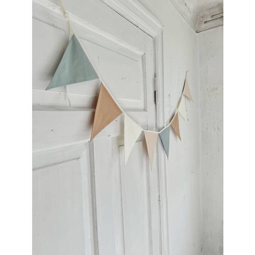 Pastel bunting banner, Triangle bunting, Pennant chain, Wimpelkette fur kinder, Cotton flags, Party decor, Decoration for baby girl shower