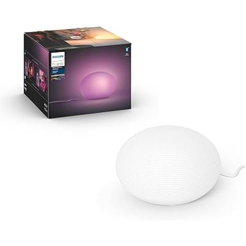 Philips Hue Flourish Smart Table Lamp, White - White and Color Ambiance LED Color-Changing Light - 1 Pack - Control with Hue App - Works with Alexa, Google Assistant, and Apple Homekit.