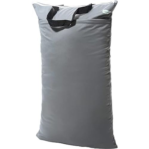 wegreeco Reusable Hanging Wet Dry Cloth Diaper Bag (Grey)