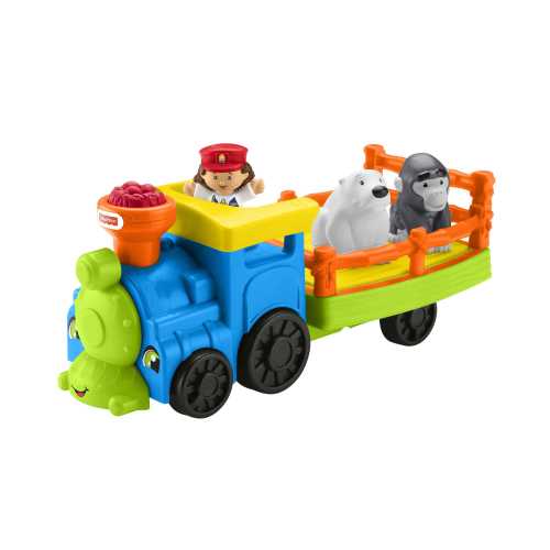 Fisher-Price Little People Choo-Choo Zoo Train, Musical Animal Set with Sounds and 3 Figures for Toddlers
