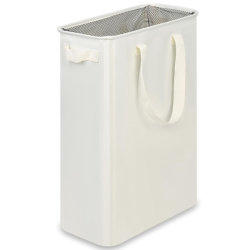 Amazon.com: efluky Slim Laundry Basket, Narrow Laundry Hamper with Handles, Collapsible Dirty Clothes Hamper, Tall Laundry Bin for Laundry Room, Dorm and Bedroom, 12.7 Gallons(48L) Beige : Home & Kitchen
