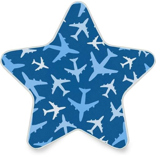 Airplanes Sky Night Light Plug in LED Night Lamp Dusk to Dawn Sensor Nightlight for Kids Bedroom Bathroom Kitchen Nursery - Star Shaped