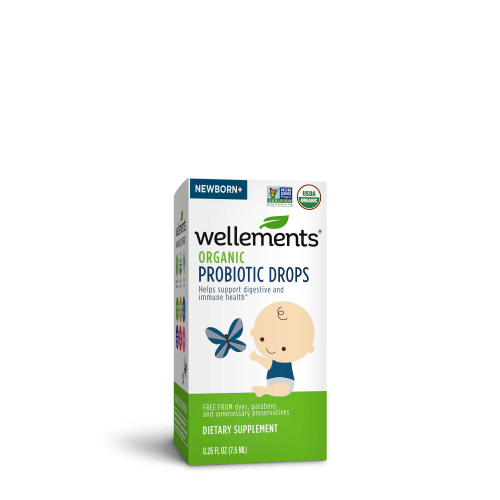 Wellements Organic Probiotic Drops For Newborn Babies & Infants {Helps Gut Health}