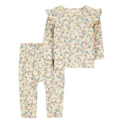 Baby Girl Carter's 2-piece Floral Long Sleeve Top and Pants Set