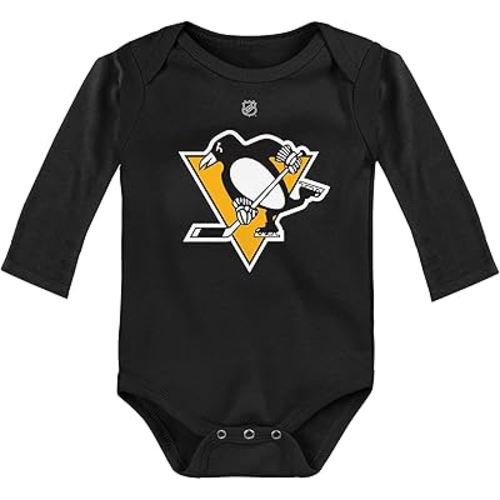 Outerstuff NHL Newborn & Infants 0-24 Months Primary Logo Long Sleeve Bodysuit Creeper Romper