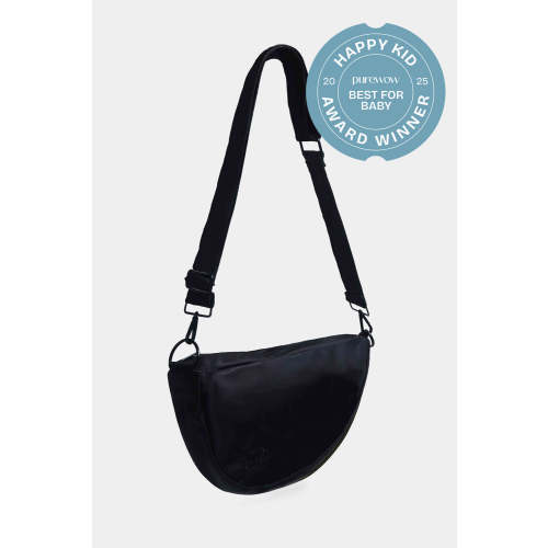 Black Crossbody Compact Diaper Bag | Sling Diaper Bag | citymouse