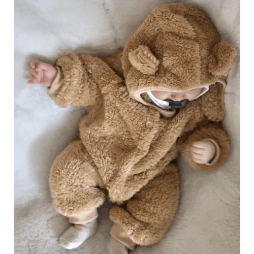 Furry Furry Teddy Romper with Hat