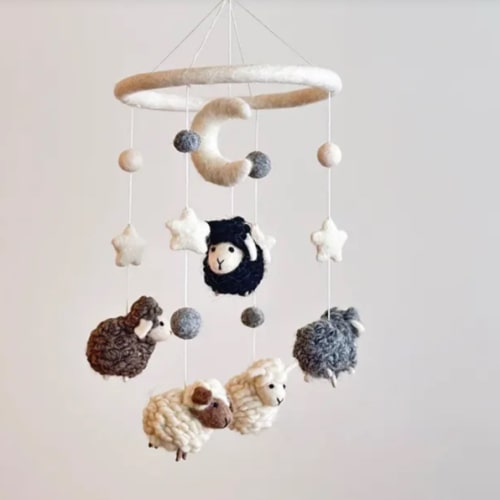 Sheep Baby Mobile For Nursery Decor