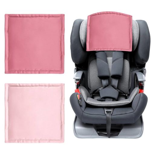 Silk Head Carseat Cover for Baby: Sprouterie Satin Car Seat Head Cover for Babies Headrest Protector 2pcs Pink for Girls Infant Sleeping Hair Protection