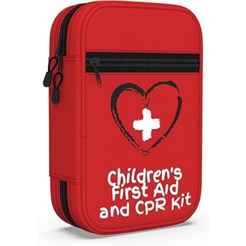 Small, First Aid and CPR Kit for children, toddler, and kids. Large Variety of Bandages to fit your childs injuries. Perfect travel first aid kit, Diaper Bag, Backpack, Car, and More. Quick and Effect
