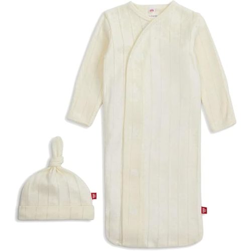 Magnetic Me Organic Cotton Newborn Sleeper Gown & Hat Set | Super Soft Organic Cotton Fabric Sleep Sack