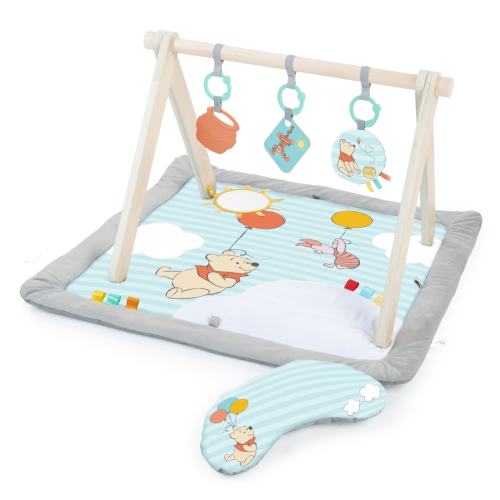 Bright Starts Disney WINNIE THE POOH Once Upon a Tummy Time Activity Gym, Blue, Newborn