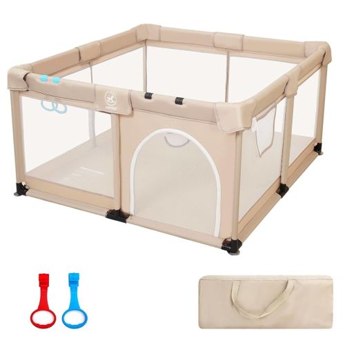 Baby Playpen for Babies and Toddlers - 47x47in Play Pen for Babies 6-12 Months, Play Yard for Toddlers 1-3, Indoors Pin Corrales para Bebes