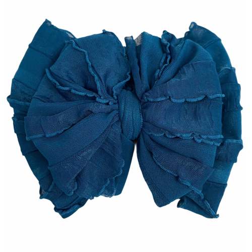 Ruffled Headband- Teal