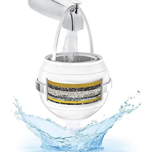 Bath Filter for Tub - Kinder Filter for Bathtub - Bath Water Ball Filter for Tub Faucet to Remove Lead,Chlorine and Fluoride - Hard Water Softener to Improves Skin, Hair and Nails Condition