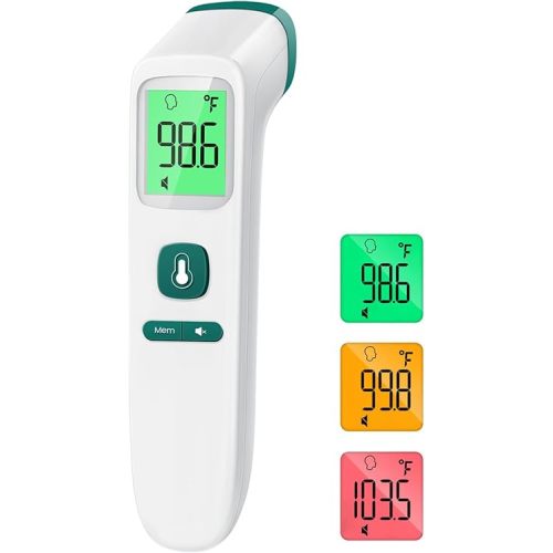 No-Touch Thermometer for Adults and Kids, Digital Accurate Baby Thermometer with Fever Alarm, 1 Second Fast Result, FSA HSA Eligible, Easy to use, 2 in 1 Mode