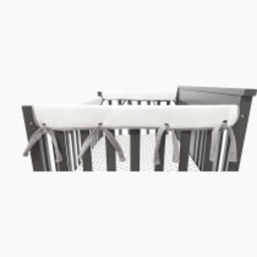 American Baby Company Reversible Crib Rail Cover for Side Rails (Chenille) (2 Pack) - Reversible White/Grey