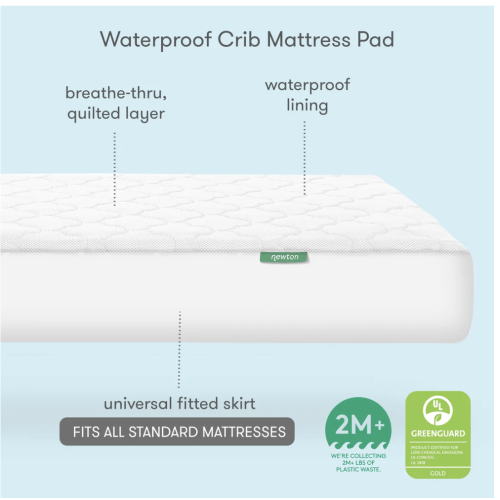 Newton Waterproof Crib Mattress Pad