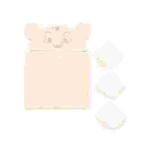 Disney Baby Wishes + Dreams Character Infant Baby Bath Set, Hooded Towel and 3 Washcloths, One Size