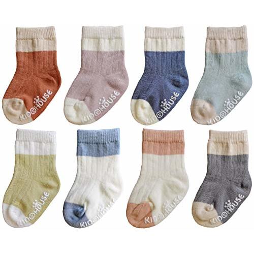 Baby Boy Combed Cotton Socks QandSweet Toddler Ankle Sock Non-Skid for Newborn Infant Childrens