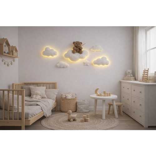 2 clouds with backlight