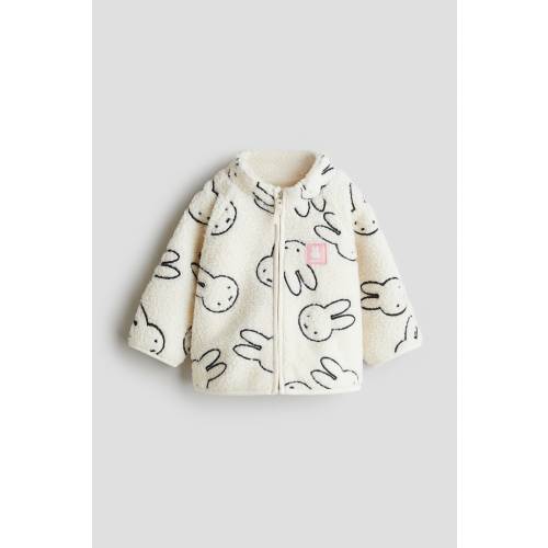 PRINTED TEDDY FLEECE JACKET