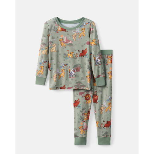 Disney Simba's Safari Two-Piece Long Sleeve & Pants Pajama Set | Little Sleepies
