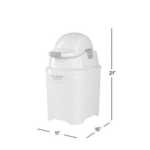 Foundations Mini Diaper Pail with Airtight Lid - Durable & Odorless Diaper Disposal, Holds up to 30 Newborn Diapers, Refill with Any Bags