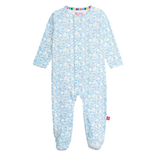 Modal Footie Herds Of A Feather Blue 6-9