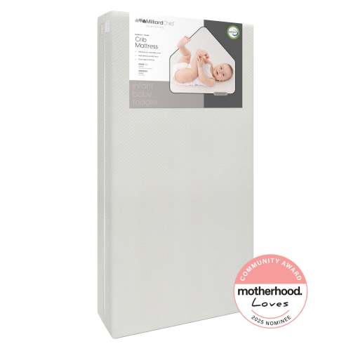 Memory Foam Dual Sided Crib and Toddler Bed Mattress with Polyester Cover