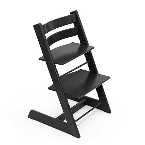 Tripp Trapp Chair from Stokke, Black - Adjustable, Convertible Chair for Toddlers, Children & Adults - Convenient, Comfortable & Ergonomic - Classic Design