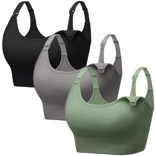 Angelhood Non-Padded Minimizer Nursing Bras for Breastfeeding Support Maternity Sports T-Shirt Bras Wireless Sleep Bralettes