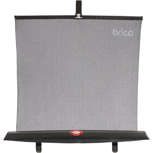 Munchkin Brica Smart Window Shade Rolls Up and Down with Window, Helps Block UVA/UVB Rays, Black