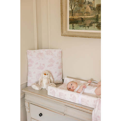 Spring Toile Pink Contour Change Pad | The Gilded Bird – The Gilded Bird US