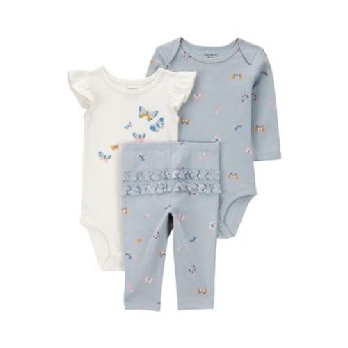 Baby Girls 3 Piece Bodysuit Set