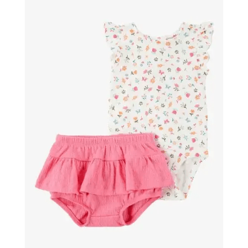 Baby 2-Piece Floral Bodysuit & Diaper Short Set - Carter's | Carter's