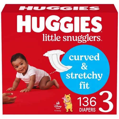 Huggies Little Snugglers Diapers - Size 3 - 136ct