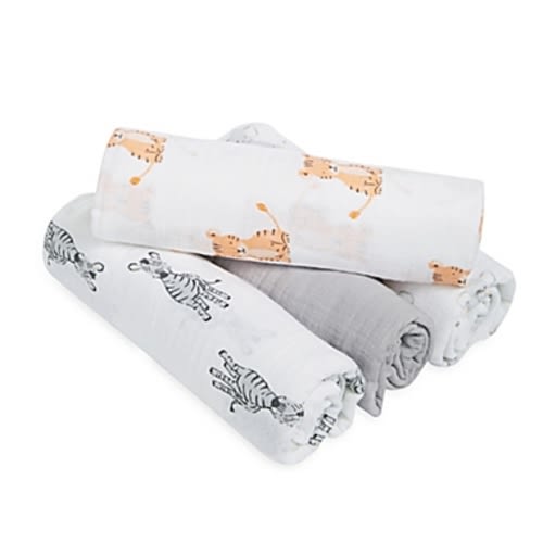 aden + anais™ essentials Safari Babes 4-Pack Classic Muslin Swaddles