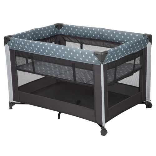 Babideal Dottie Baby Playard with Bassinet, Grey Dot, Infant