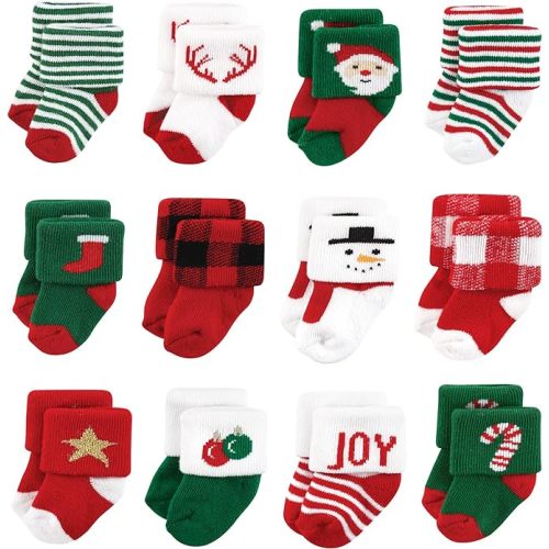 Hudson Baby baby-girls Cotton Rich Newborn and Terry Socks
