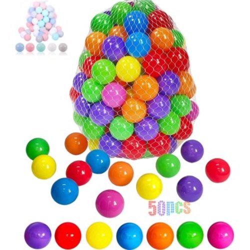 Soft Ball Pit Balls, Toy Balls for Kids, Ideal Gift for Baby Toddler Birthday Christmas, Ball Pit Play Tent, Baby Kiddie Pool Water Toys, Party Decoration 50pcs/100pcs