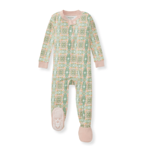 Floral Tile Organic Baby Girl Sleeper