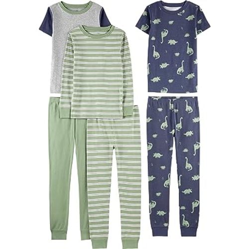 Simple Joys by Carter's girls 6-piece Snug Fit Cotton Pajama Set