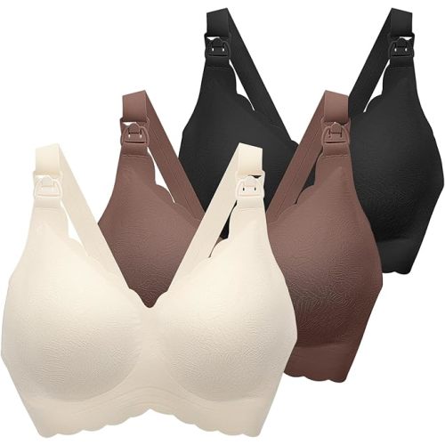 Nursing Bras for Breastfeeding, Seamless Ultra Comfort Maternity Bra, Natural Shape Pregnancy Bras for Women