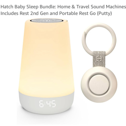 Hatch Baby Sleep Bundle: Home & Travel Sound Machines Includes Rest 2nd Gen and Portable Rest Go (Putty)