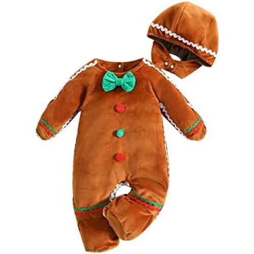 Twopumpkin Newborn Toddler Baby Boy Girl Christmas Santa Costume Infant Christmas Costumes Romper Jumpsuit Outift Hat